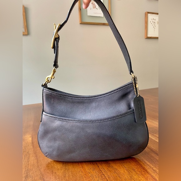 Vintage Coach Legacy West Demi Pouch Glove Tanned Leather Blavy - Picture 1 of 12